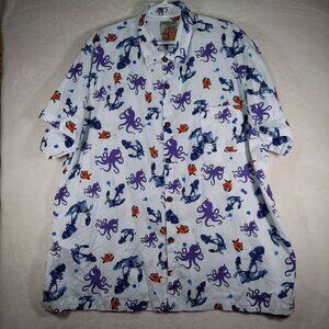 Piraña joe men short sleeve shirt white 2XL